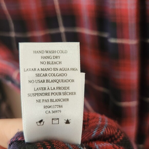 Rails Hunter Flannel Red and Navy Blue Plaid Soft Button Down Shirt Size Small - Picture 7 of 7
